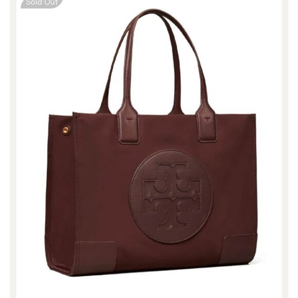 NWT Tory Burch Small Ella Tote Bag Tempranillo - Picture 4 of 6